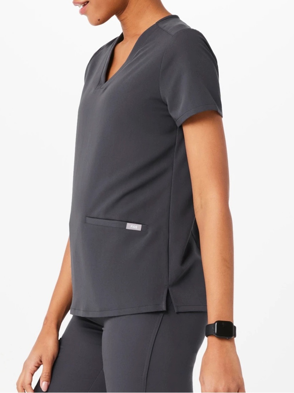 FIGS Casma Three-Pocket Scrub Top Tan/Khaki Women’s Size Small - Picture 2 of 12